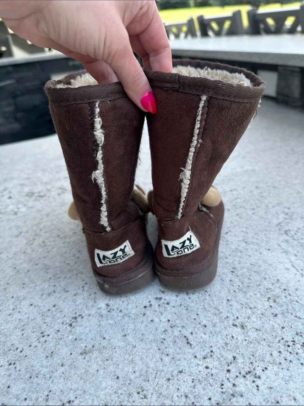 Lazy One Kids Brown Moose Boot Slippers